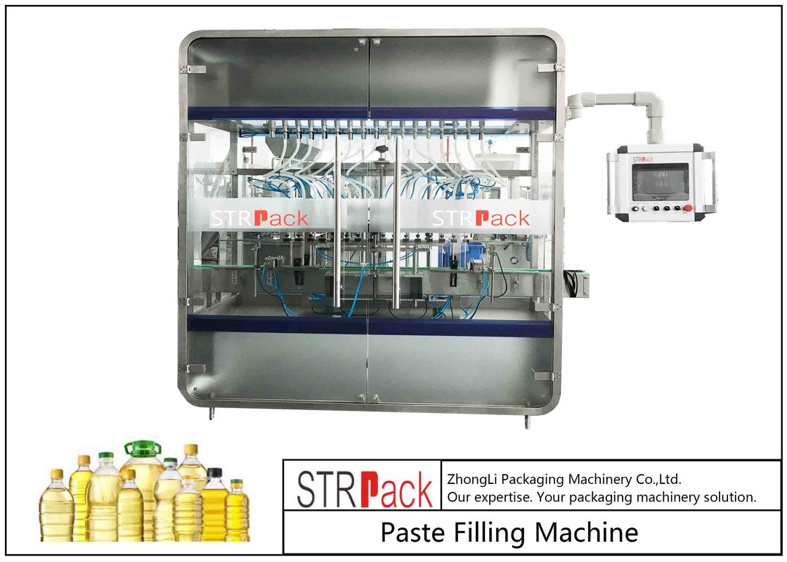 10 vòi Máy chiết rót dầu ăn, Thiết bị đóng chai dầu thực vật ăn được 0,5-5L 3000 B / H